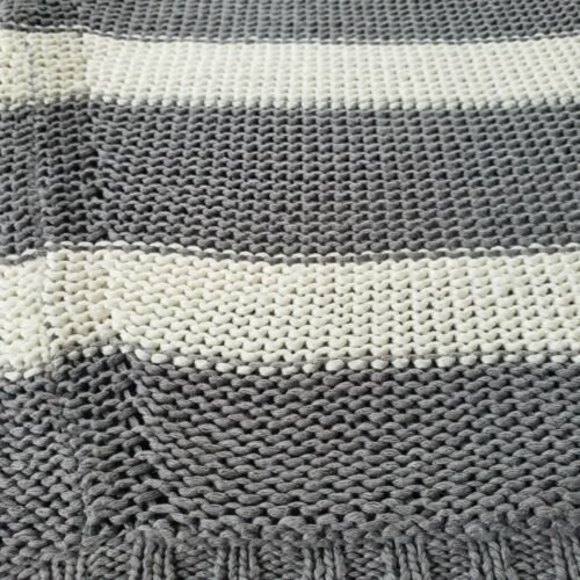 Striped‎ Gray White Sweater Anthropologie Quinn - Picture 10 of 11